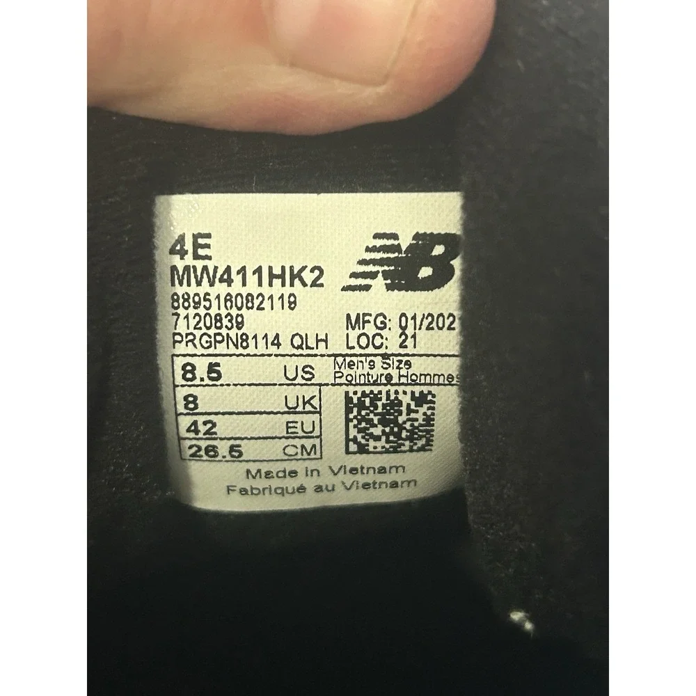New Balance 411 V2 Sneakers Mens Size 8.5 (4E) Black Leather Comfort Shoes J44 - Picture 4 of 5